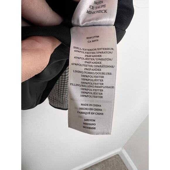 Rails Nota Full Zip Boxy Cropped Jacket Ice Taupe Mini Check Women's Size M NWT - Picture 13 of 14